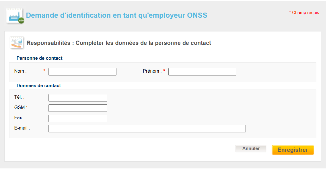 WIDE: Contact data details  WIDE: Contact data details screen