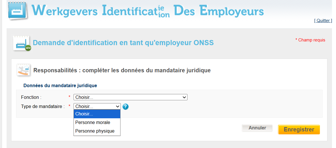 WIDE: legal representative - details on type   WIDE: legal representative - details on type of representative