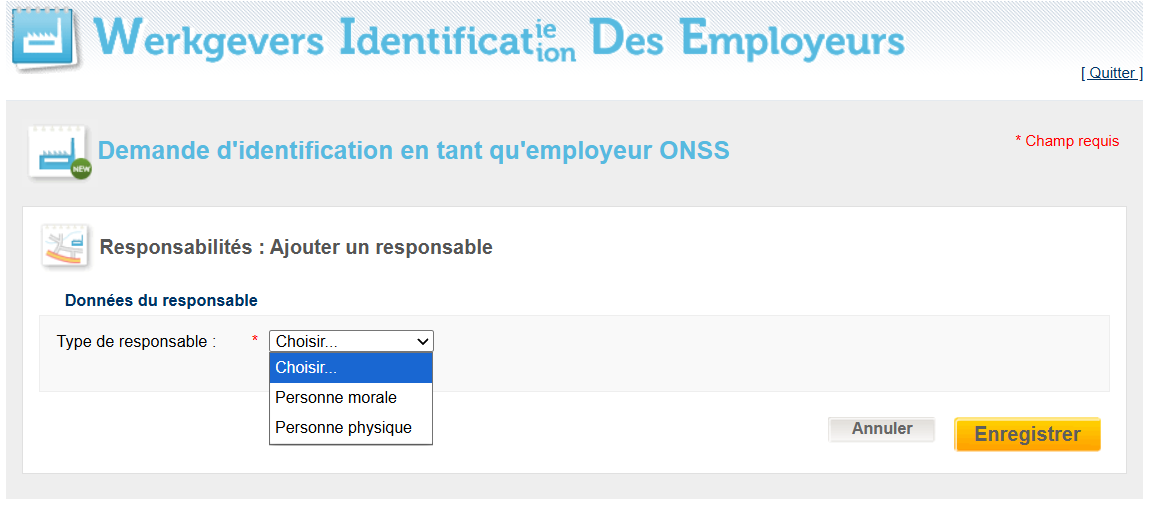 WIDE:  responsibilities; responsible person  WIDE:  responsibilities; add a responsible person